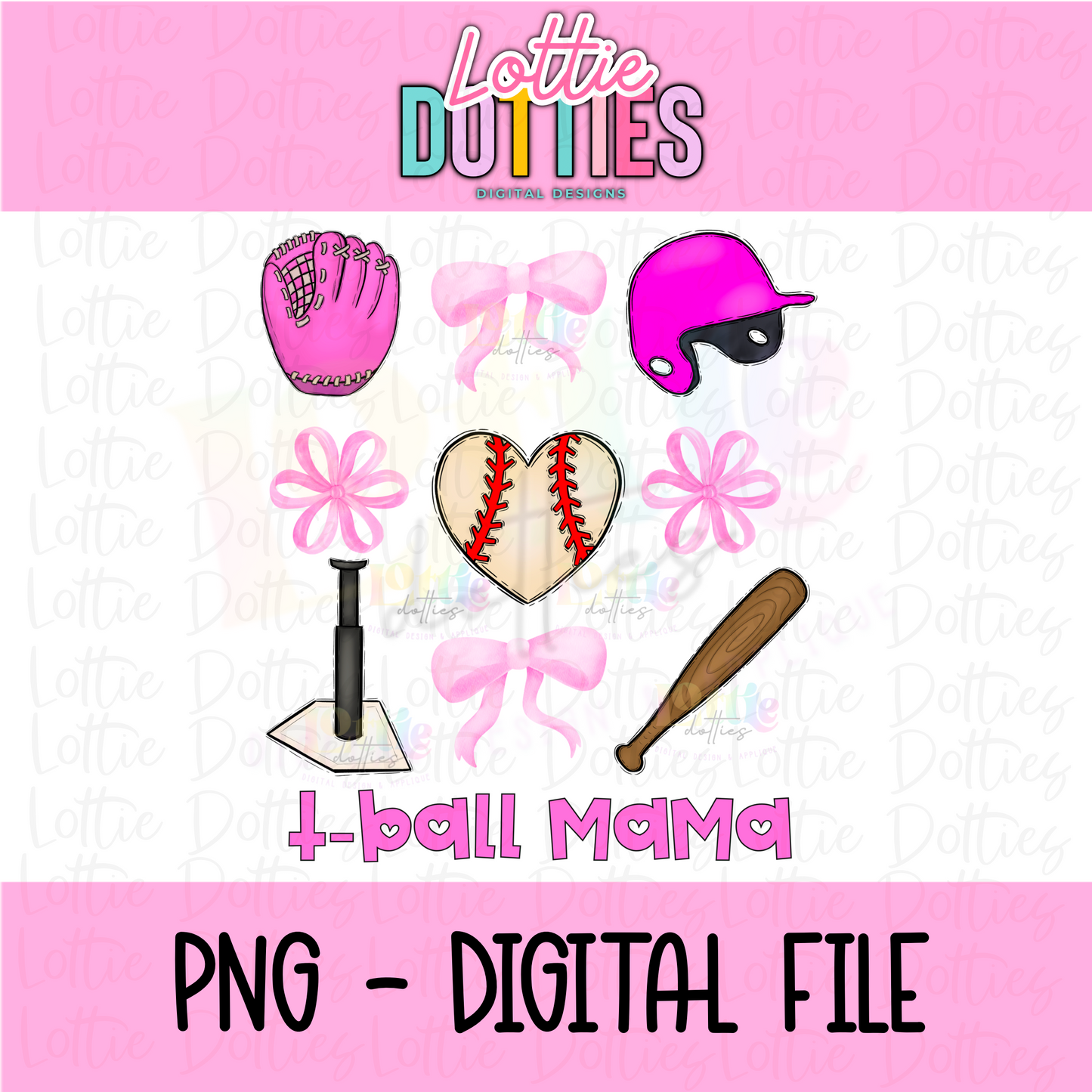 T-Ball Mama Png - T-Ball Sublimation File - Instant Download - Digital Download