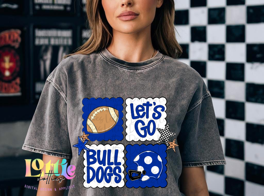 Let’s Go Bulldogs Png | Bulldogs design | Digital Download | Royal and White