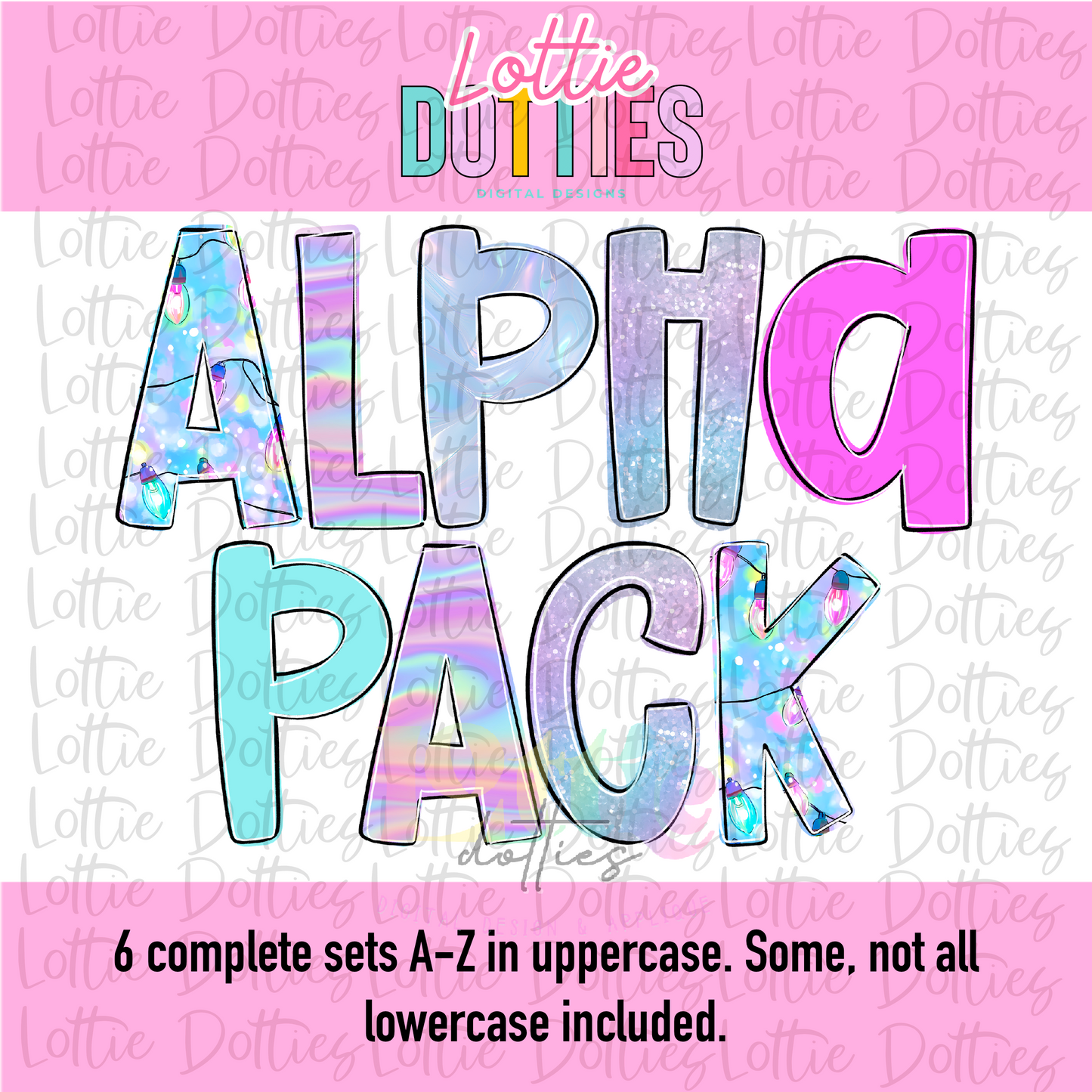 Holographic Christmas Lights - Christmas Lights - Alphabet - Alpha Pack - Alphabet Clipart - Instant Download - Alpha Packs