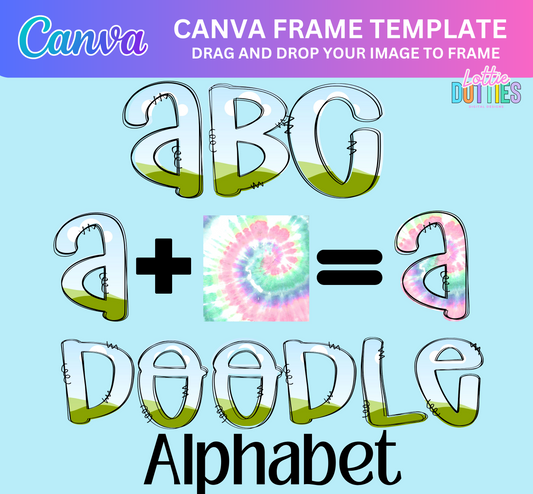 Fillable Alphabet - Editable Canva Alpha Pack - Alphabet Clipart - Instant Download