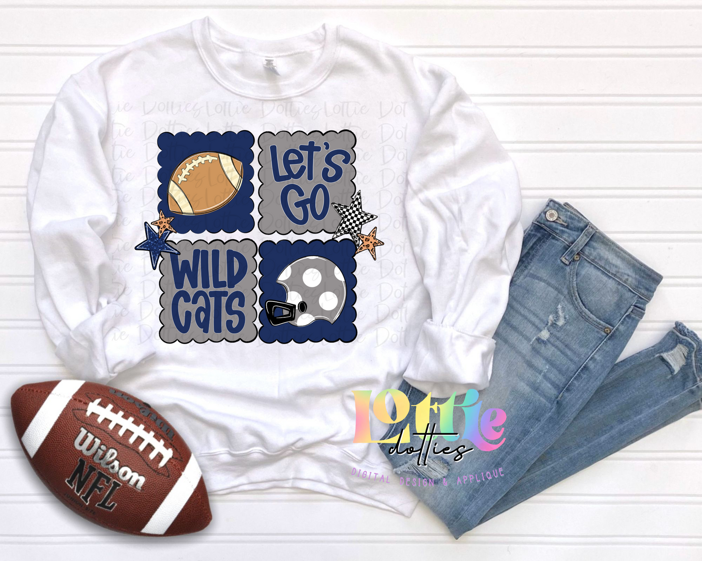 Let’s Go Wildcats Png | Wildcats design | Digital Download | Navy and Gray