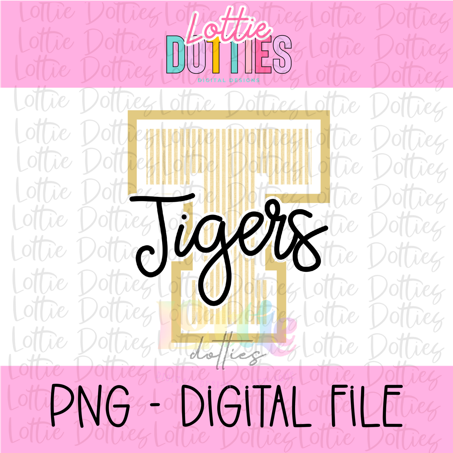 Tigers PNG- Tigers Seersucker - Alphabet Clipart - Instant Download