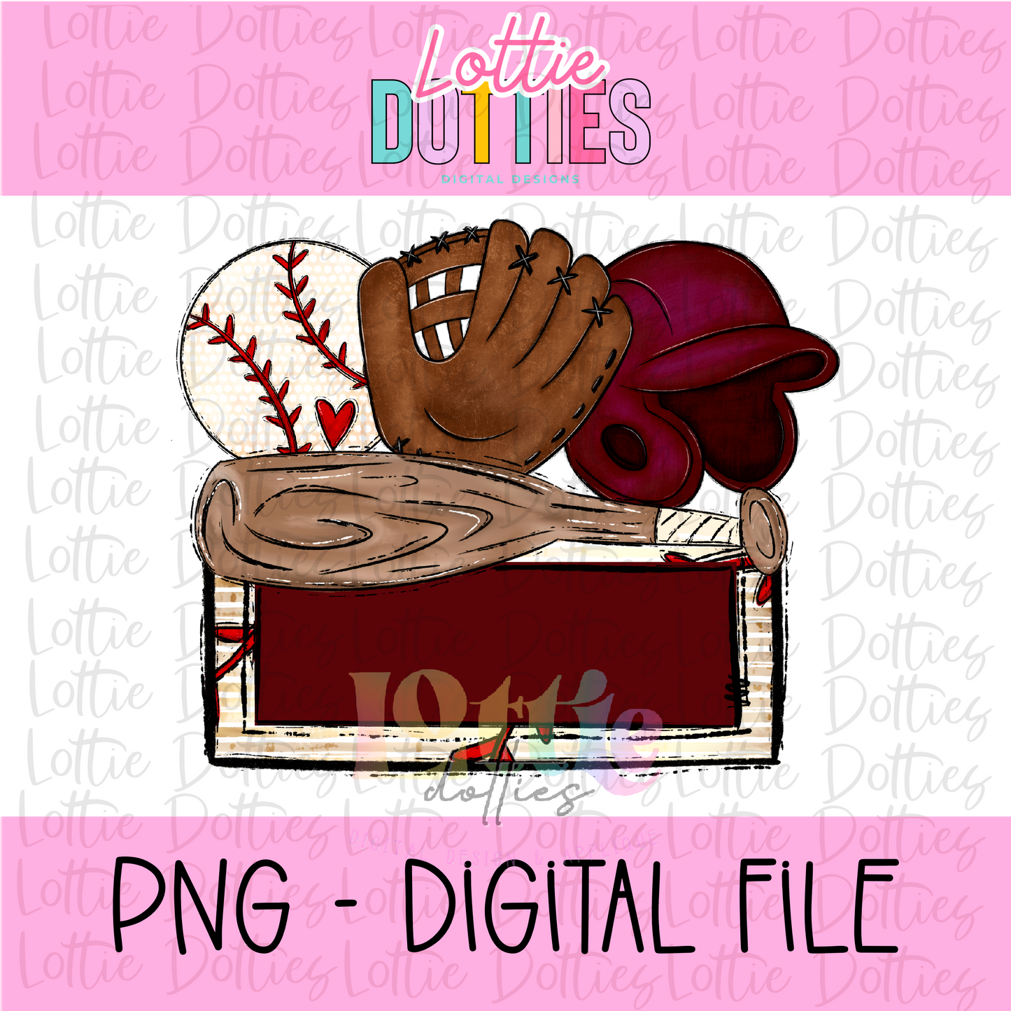 Baseball Name Plate - Maroon - PNG - Design Sublimation - Digital Download