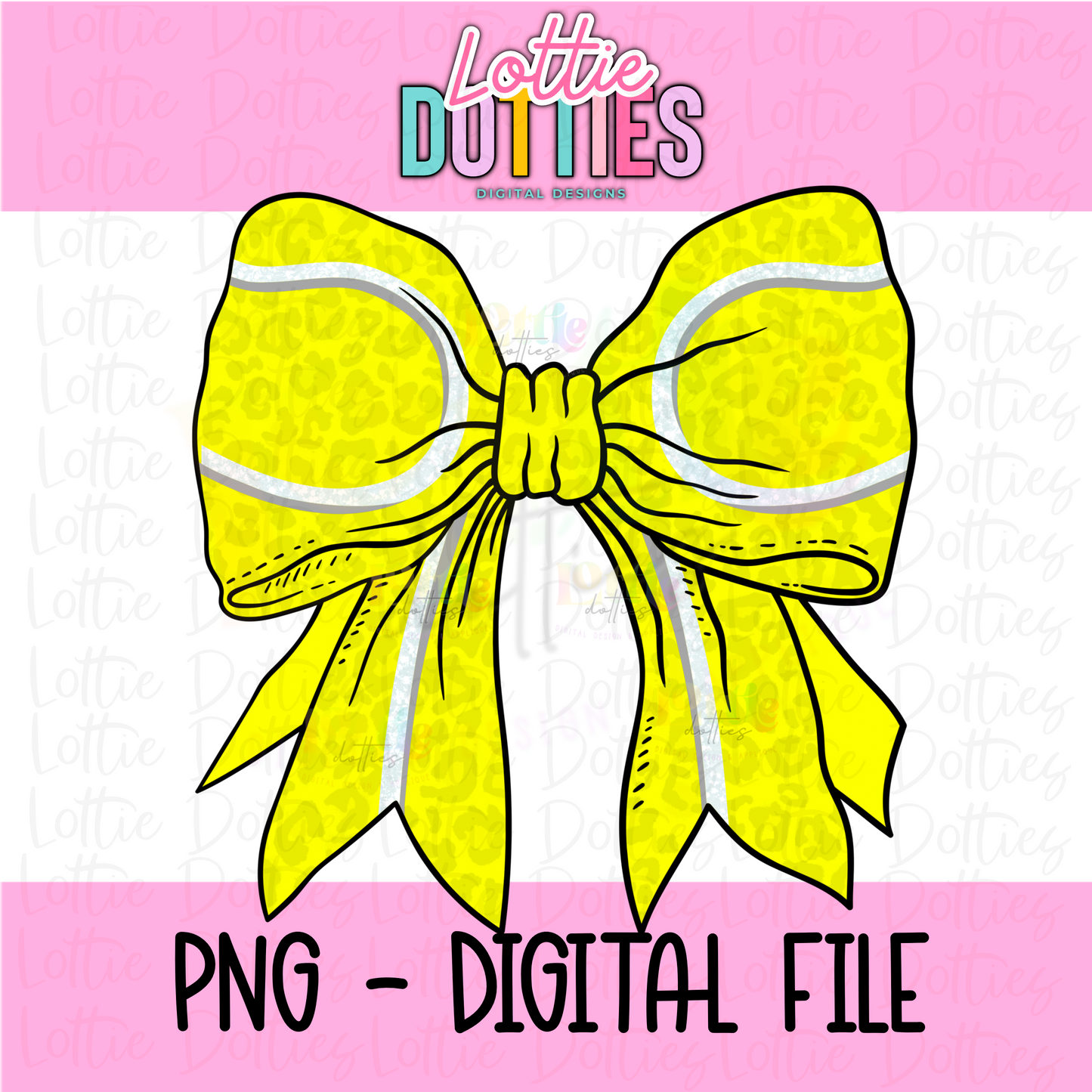Tennis Bow - Tennis Bow PNG - Bow Design Sublimation - Digital Download