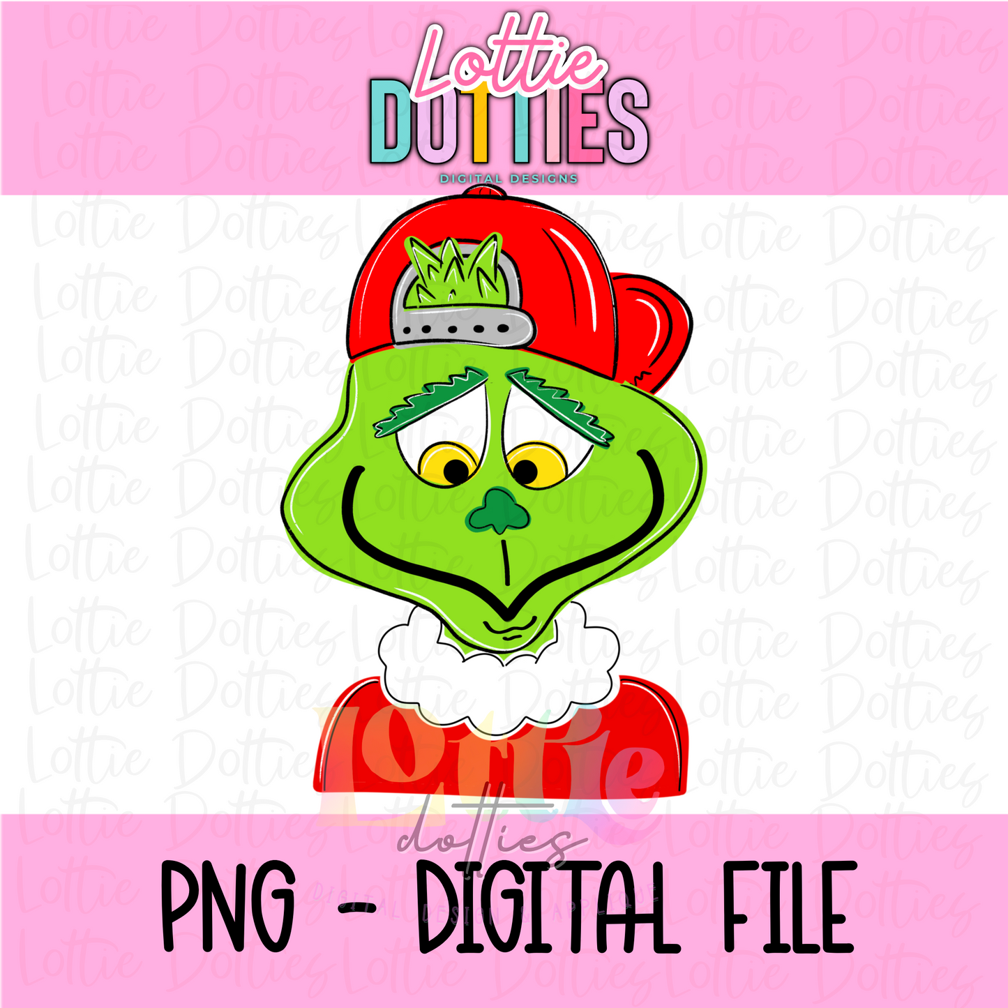 Mean One Png - Christmas Design - name plate design - Digital Download