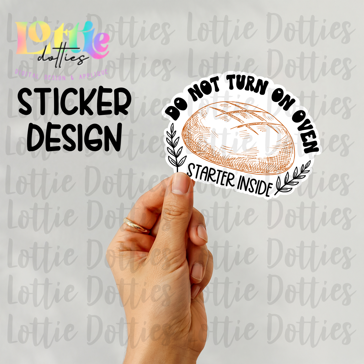 Do Not Turn On Oven PNG - Baking Sticker Design Png - Digital Download