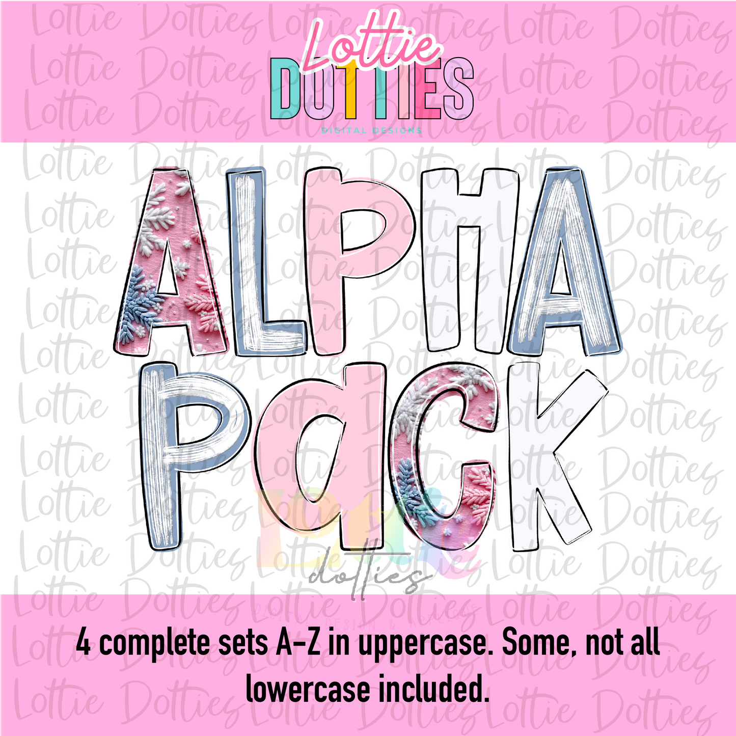 Snowflakes Poppy Alpha - Christmas Snowflakes Alpha - Alphabet - Alpha Pack - Alphabet Clipart - Instant Download - Alpha Pack