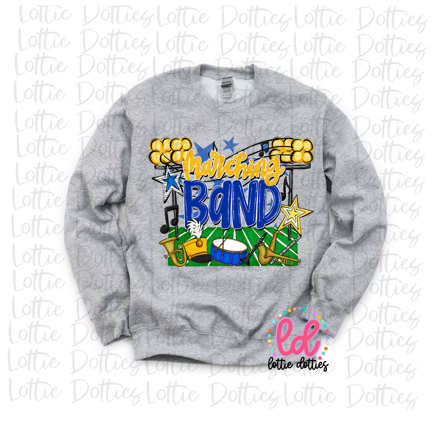 Marching Band PNG - Blue and Gold Marching Band design - Digital Download