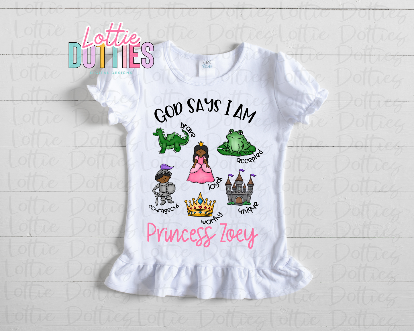 God Says I Am - Princess - Png - Princess PNG - Digital Download