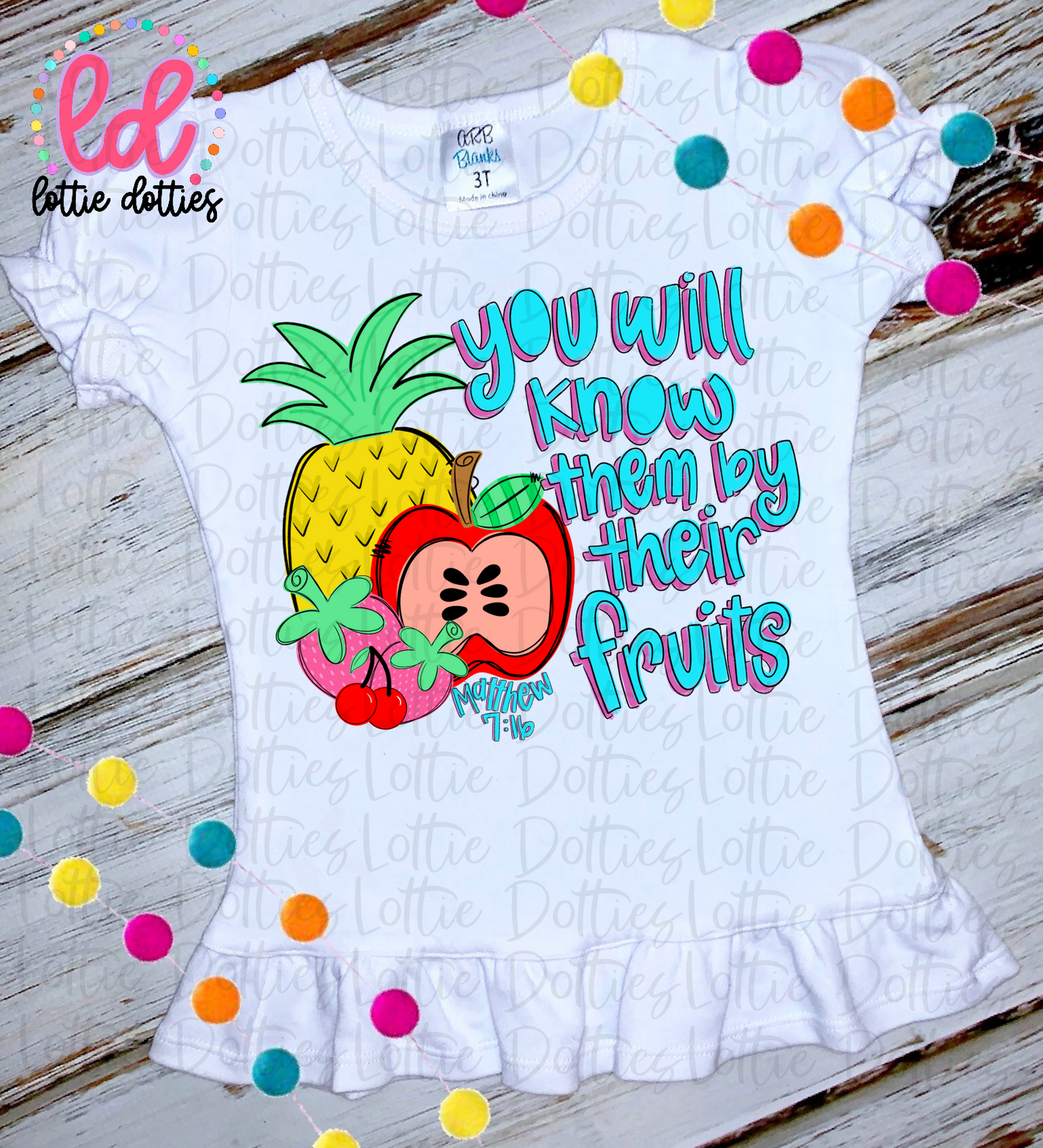 You Will Know Them by Their Fruits PNG - You Will Know Them Sublimation - Digital Download