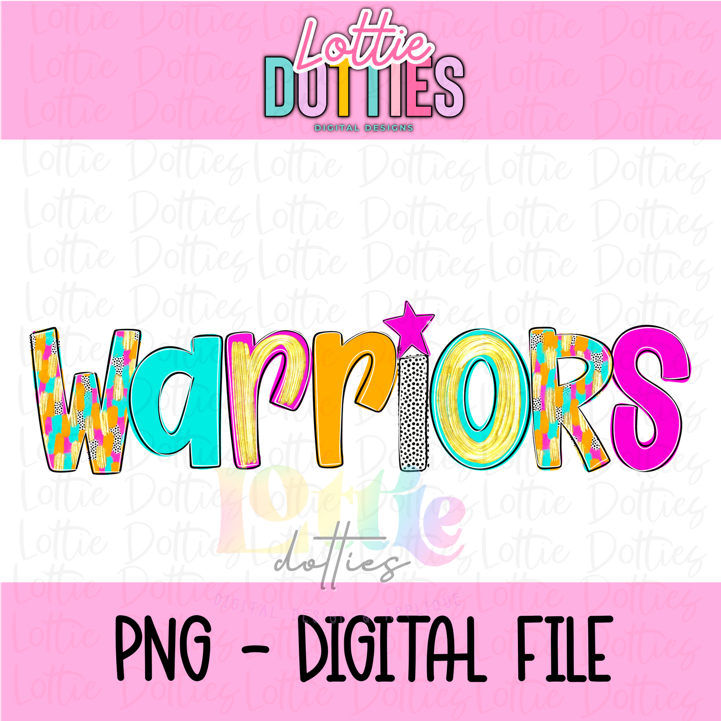 Warriors Mascot PNG - Poppy Mascot Designs - Digital Download