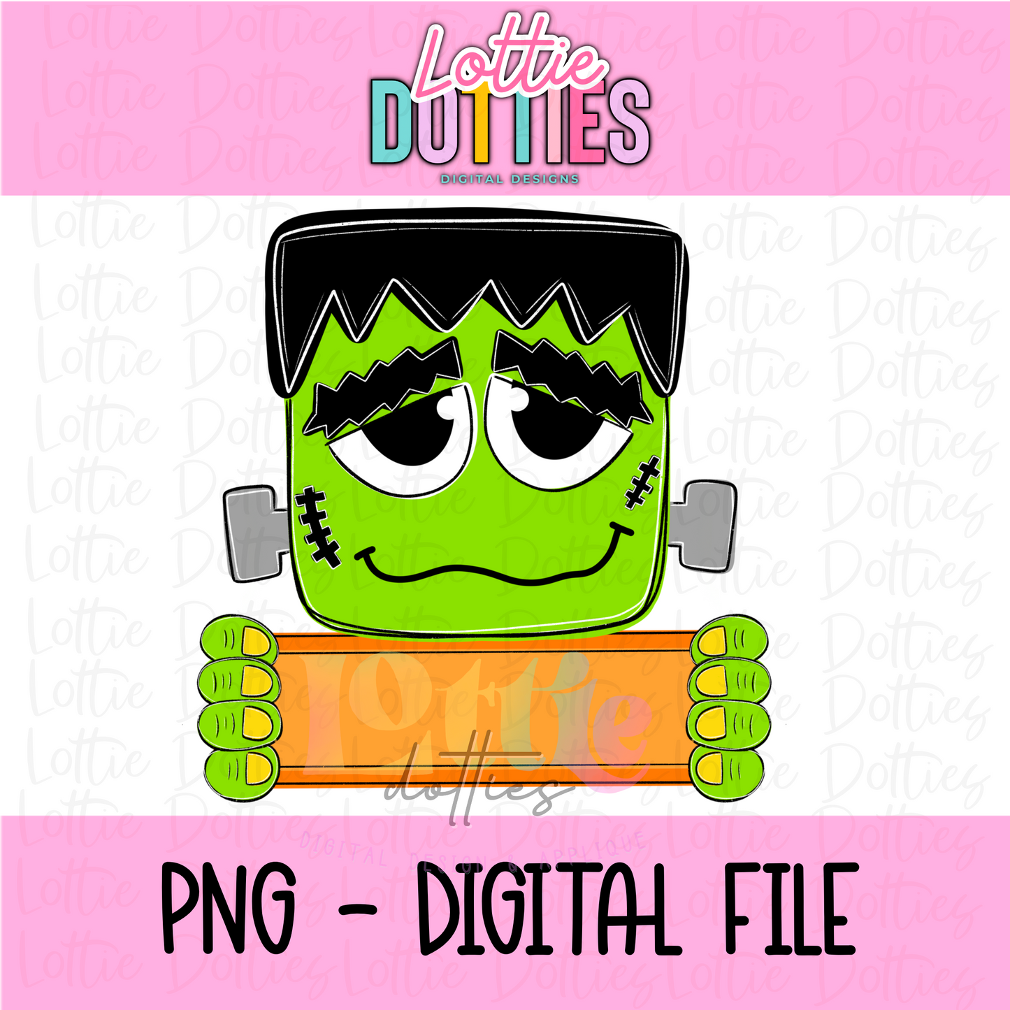 Frank Box PNG - Halloween Sublimation - Digital Download