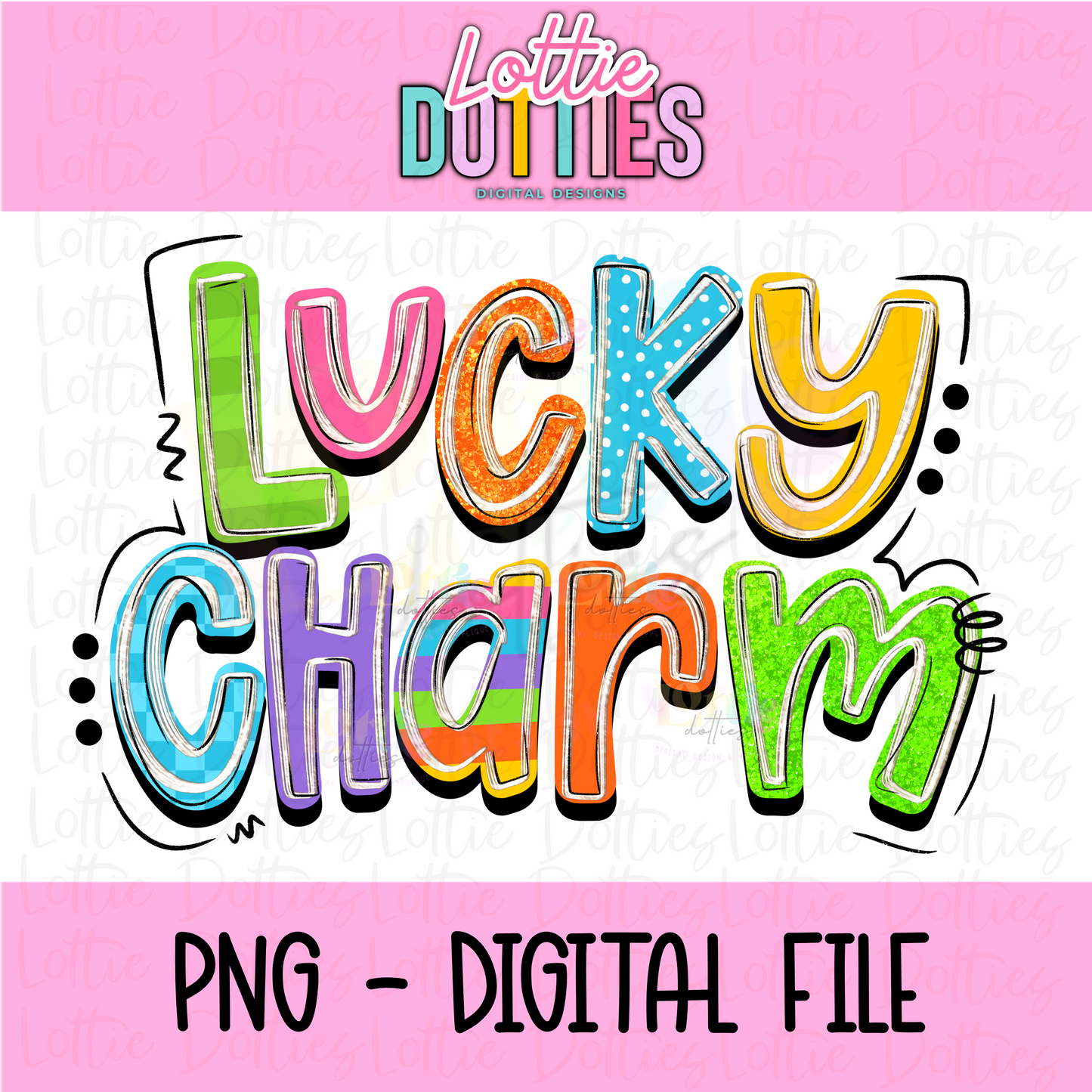 Lucky Charm Silver - Lucky Charm PNG - Design Sublimation - Digital Download