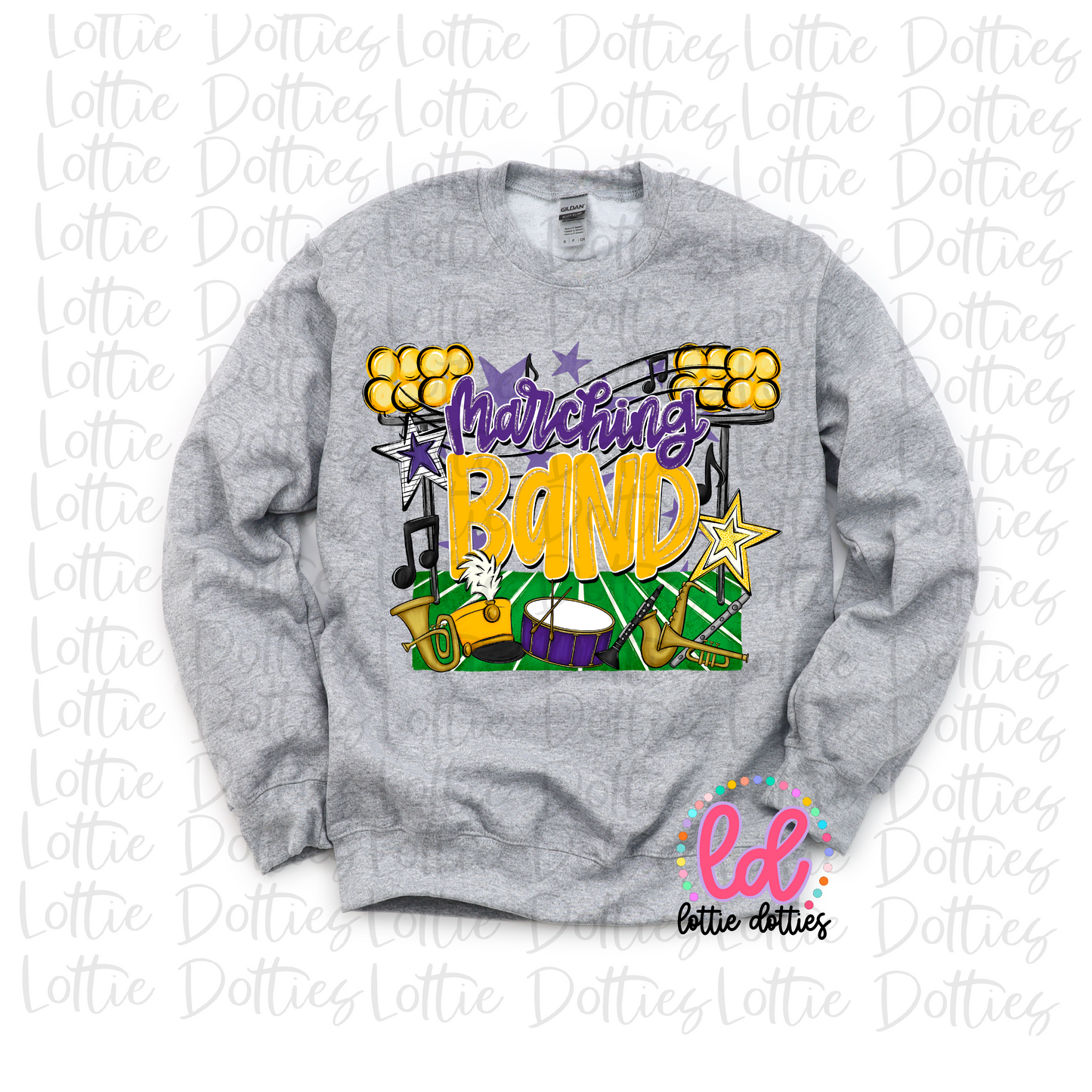 Marching Band PNG - Purple and Gold Marching Band design - Digital Download