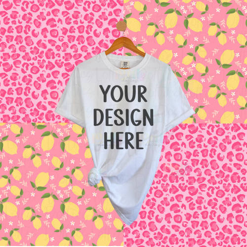 White Comfort Colors Mock PNG - Sublimation - Digital Download