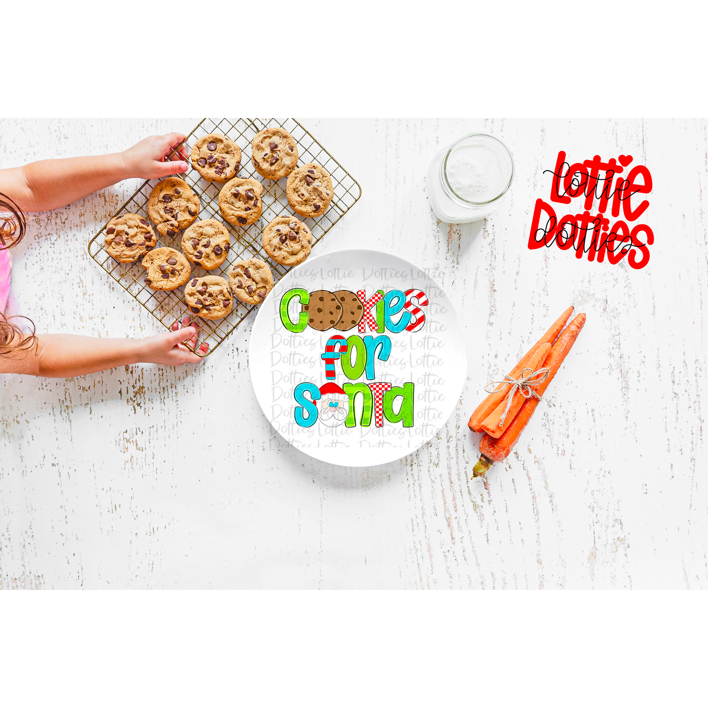 Cookies for Santa - Multicolor Christmas Png - Christmas Sublimation Design- Digital Download