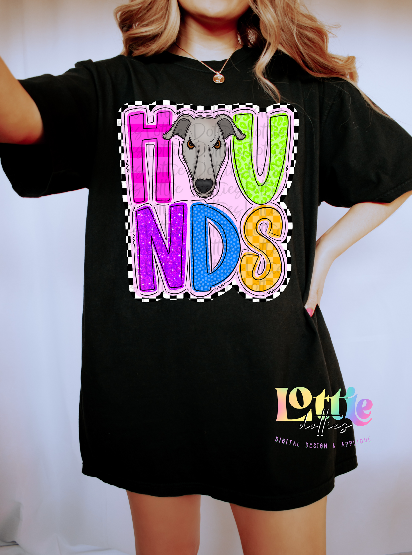 Hounds Mascot PNG - Neon Mascot Designs - Digital Download