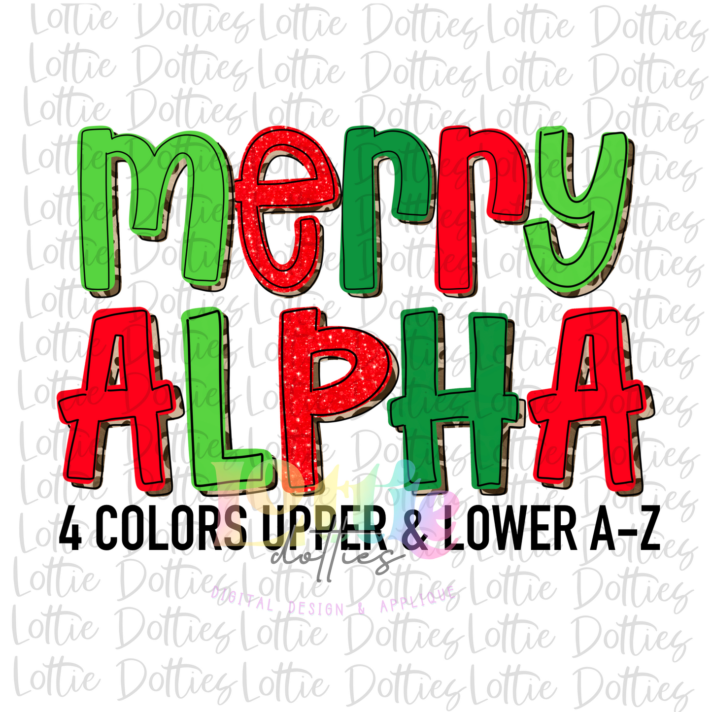 Merry Everything Alpha - Christmas Alpha Pack - Alphabet Clipart - Instant Download - Alpha Pack