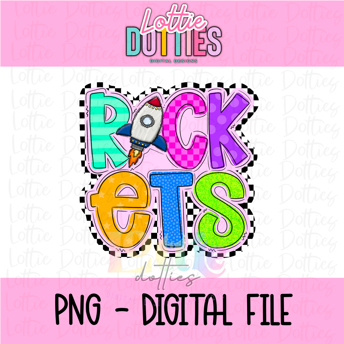 Rockets PNG - Rockets PNG - Instant Download - Digital Download - Neon Mascot