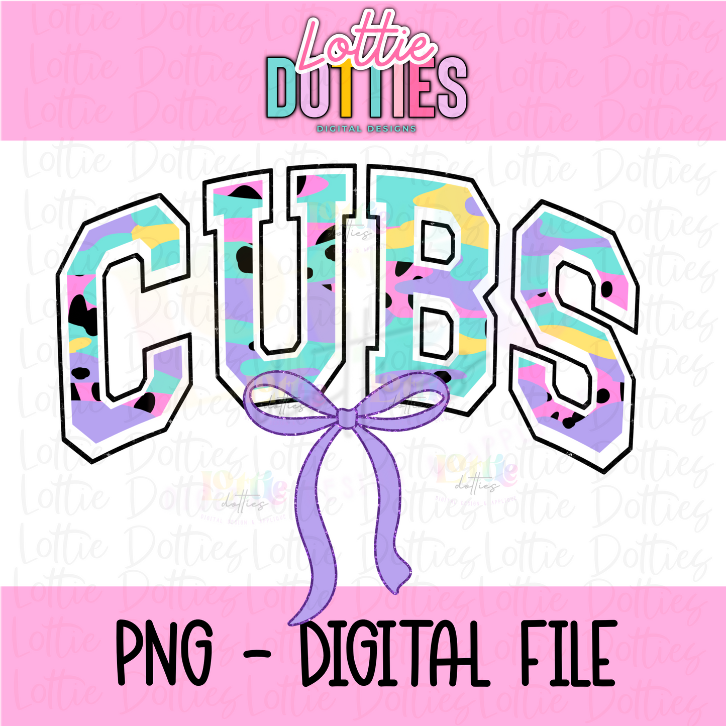 Cubs PNG - Cubs coquette design -  sublimation design - Digital Download