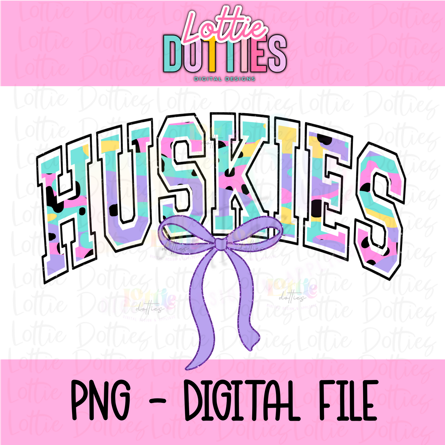 Huskies PNG - sublimation design - Digital Download - huskies bow design