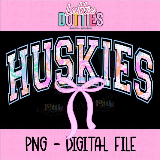 Huskies PNG - sublimation design - Digital Download - huskies bow design