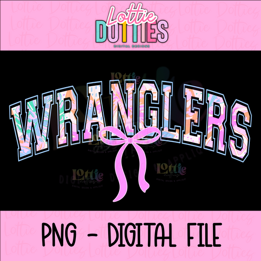 Wranglers PNG - Wranglers Sublimation - Digital Download - Wranglers coquette design- Coquette Mascot