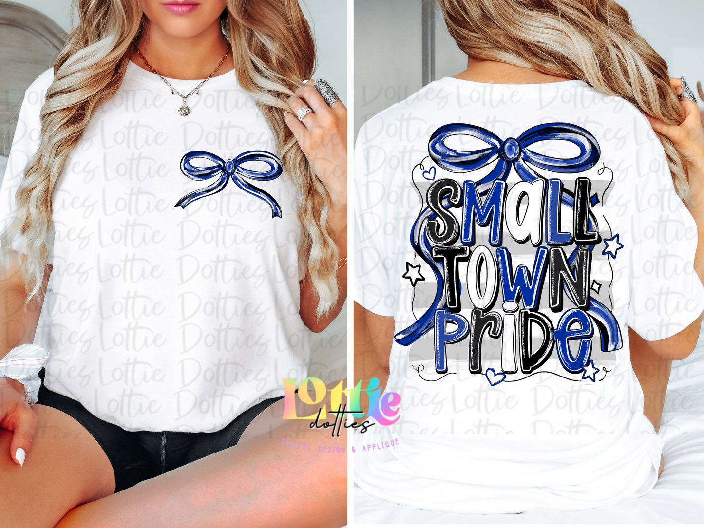 Small Town Pride PNG - Blue & Black Small Town - Sublimation - Digital Download