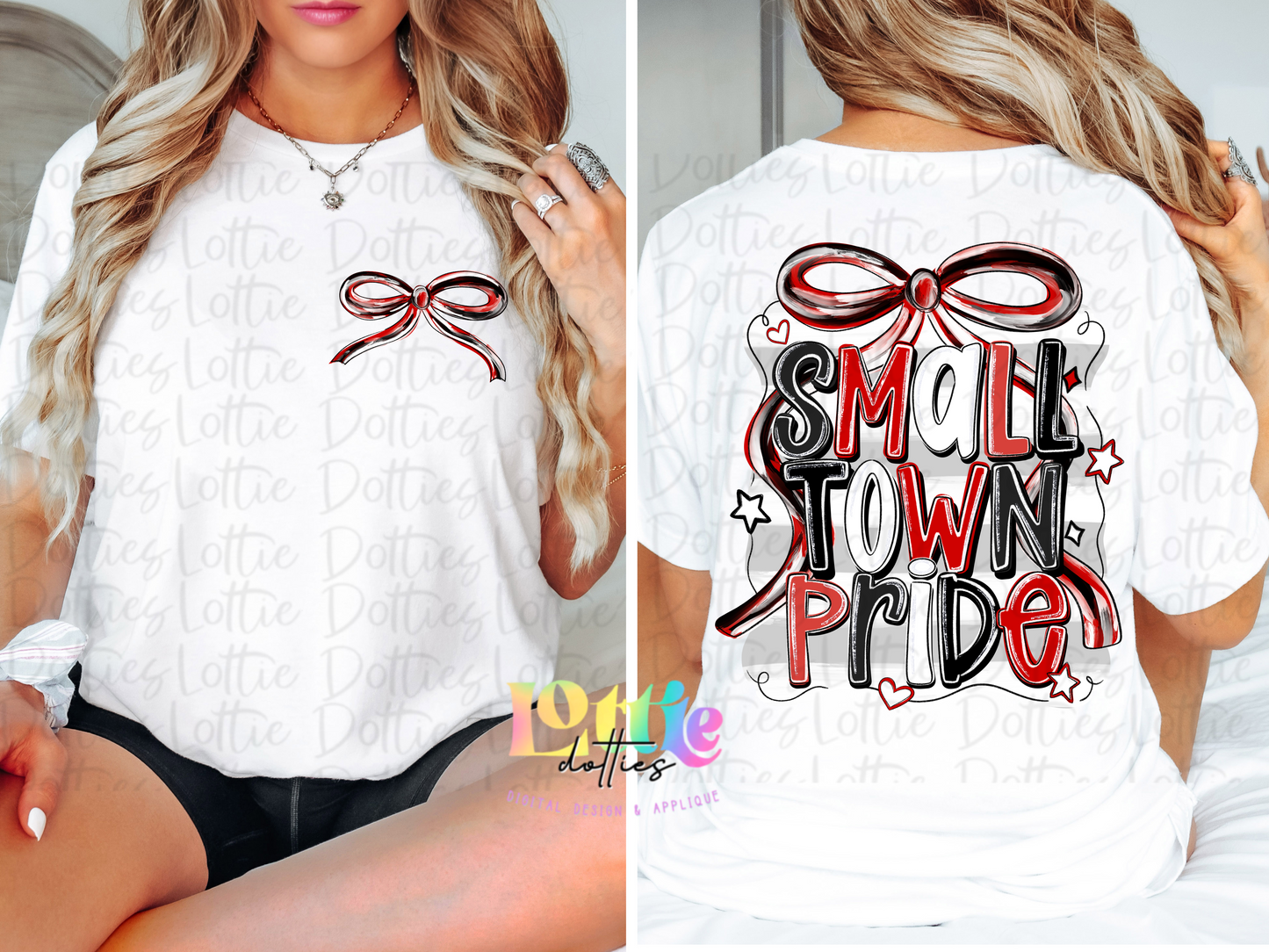 Small Town Pride PNG - Red & Black Small Town - Sublimation - Digital Download