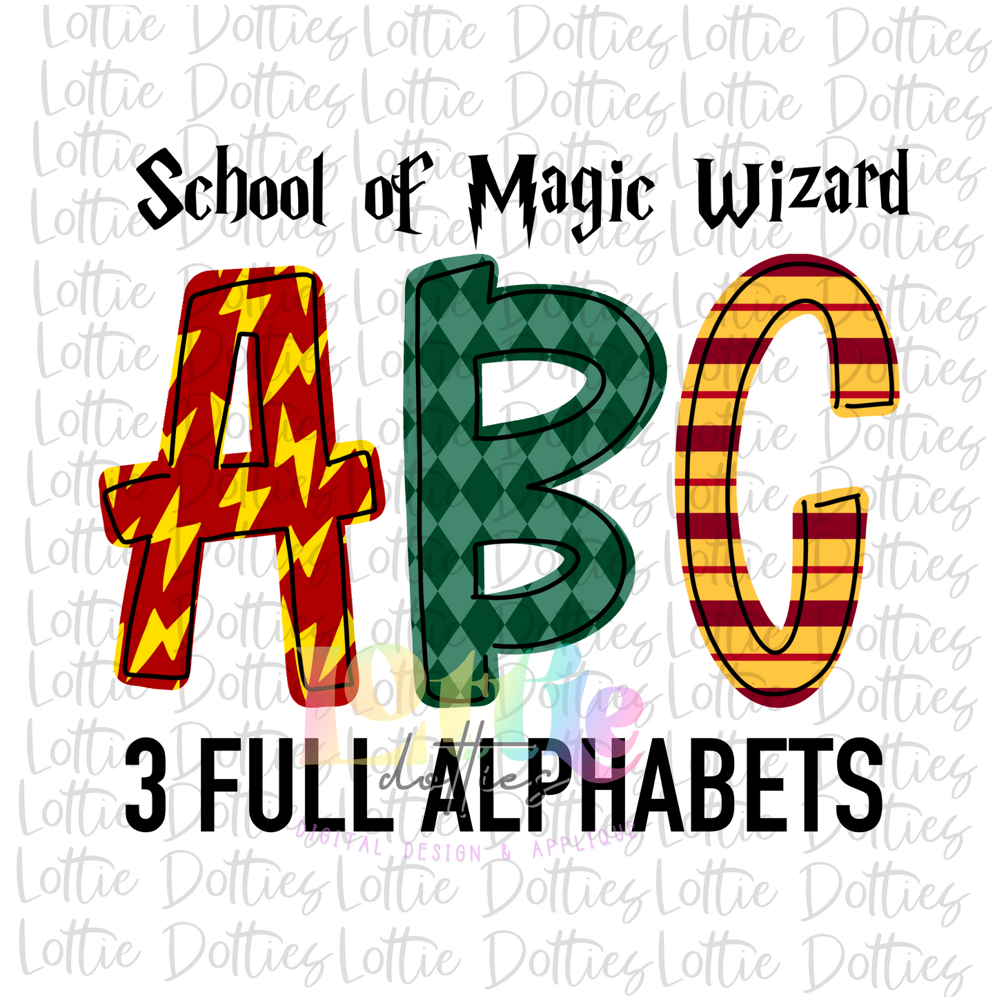 Wizard School of Magic Alphabet - Alpha Pack - Alphabet Clipart - Instant Download - Alpha Pack