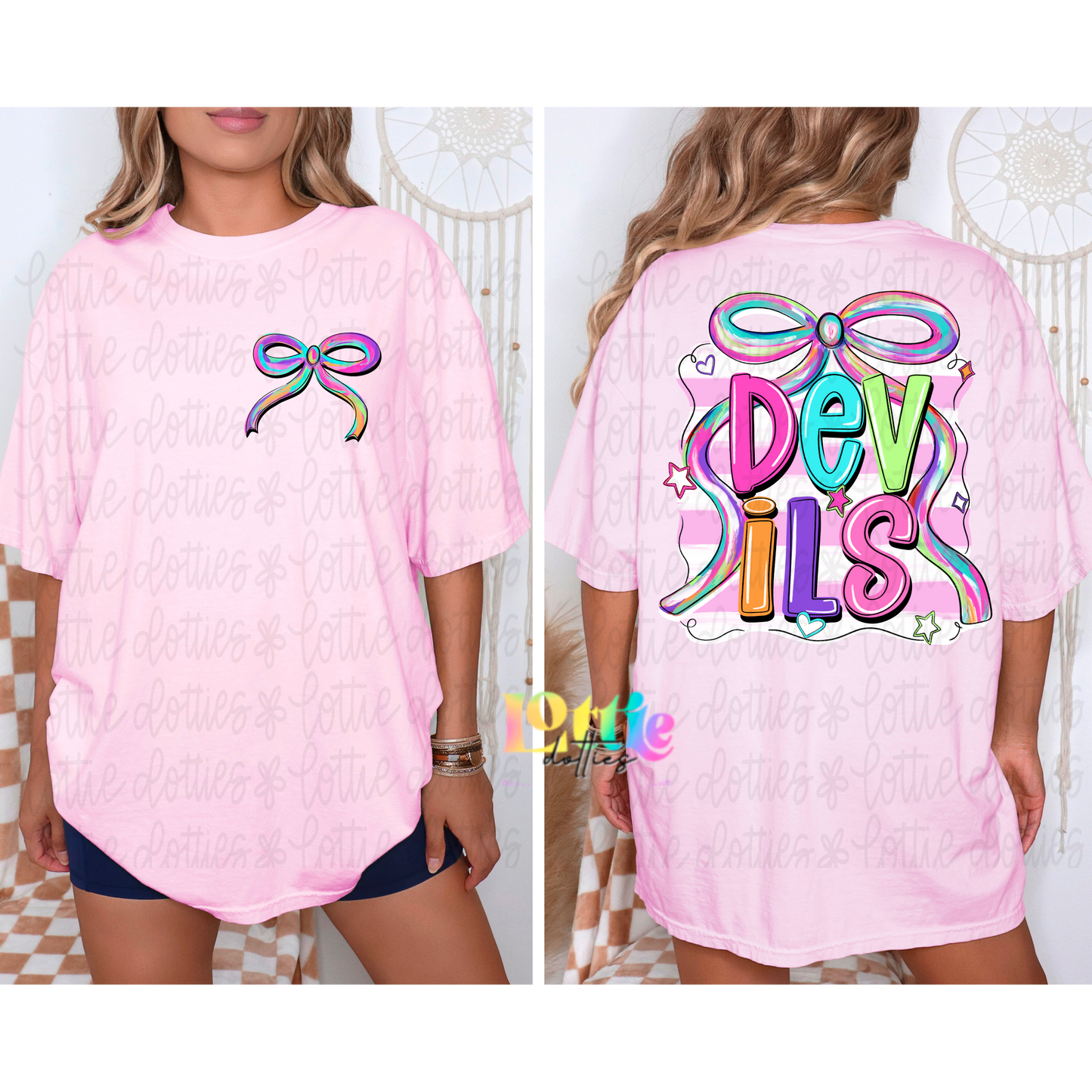 Devils PNG - bow design - Digital Download