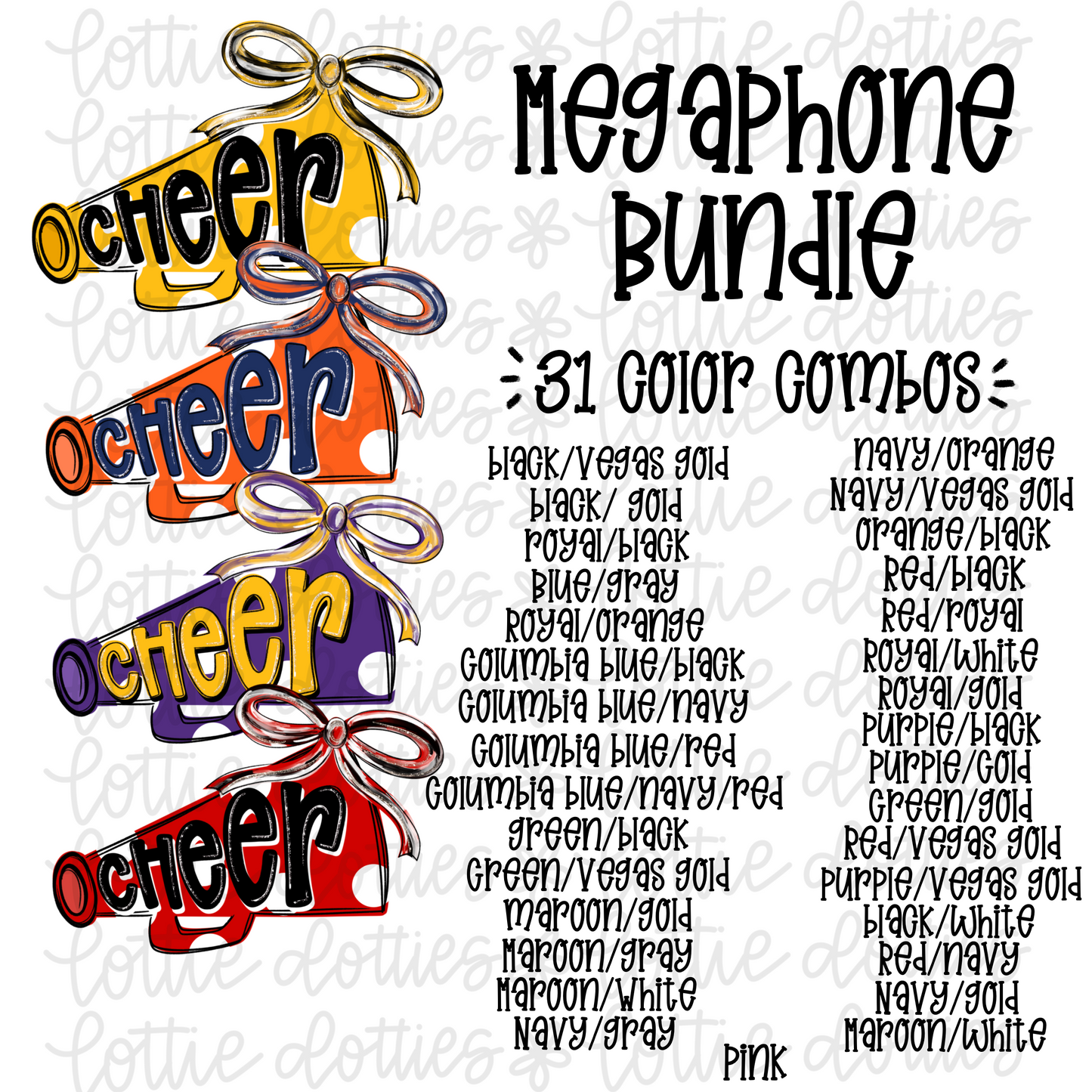 Cheer Megaphone Bundle PNG - cheerleading - Digital Design