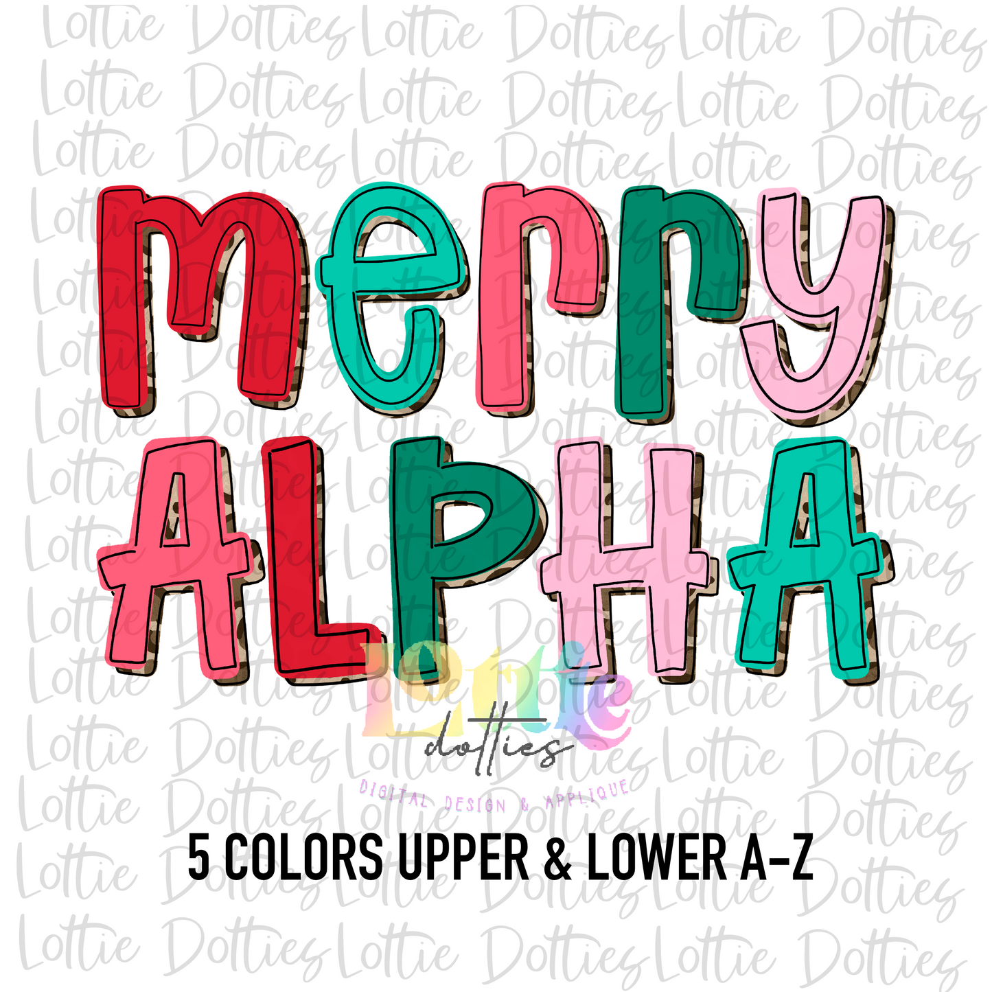 Merry Whimsical Alpha - Christmas Alpha Pack - Alphabet Clipart - Instant Download - Alpha Pack