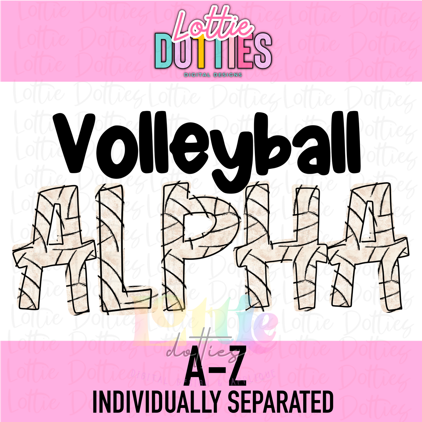Volleyball Alphabet - Alpha Pack - Alphabet Clipart - Instant Download - Alpha Pack