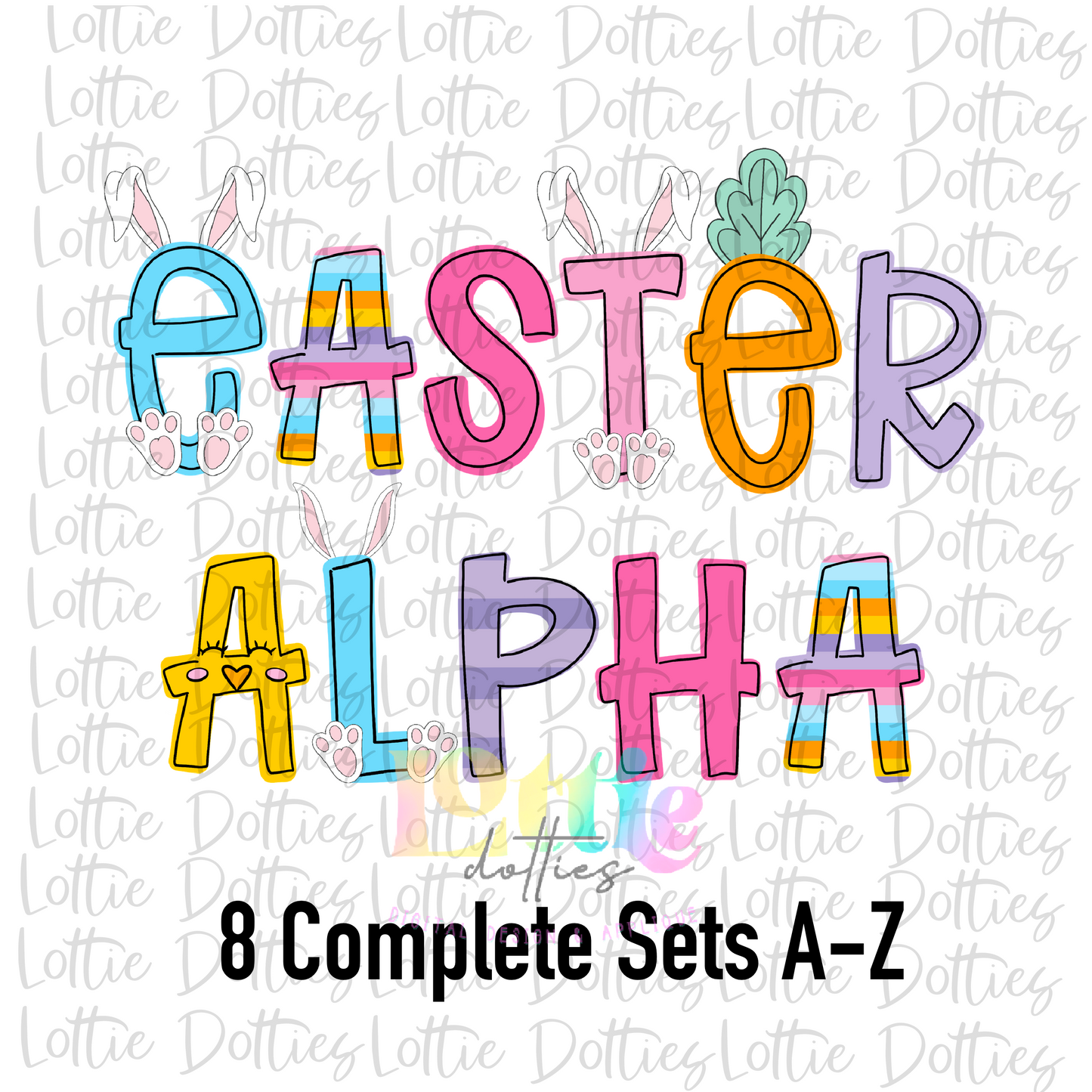 Easter Alpha Pack - Alphabet Clipart - Instant Download - Alpha Pack