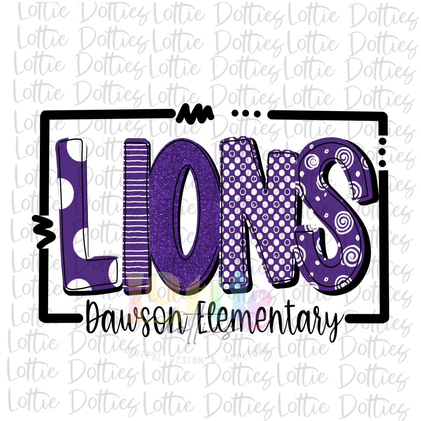 Dawson Elementary Lions PNG - Lions - sublimation design - Digital Download