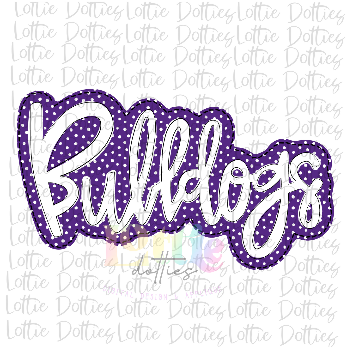 Bulldogs PNG - Digital Download - Bulldogs Sublimation Design - Purple