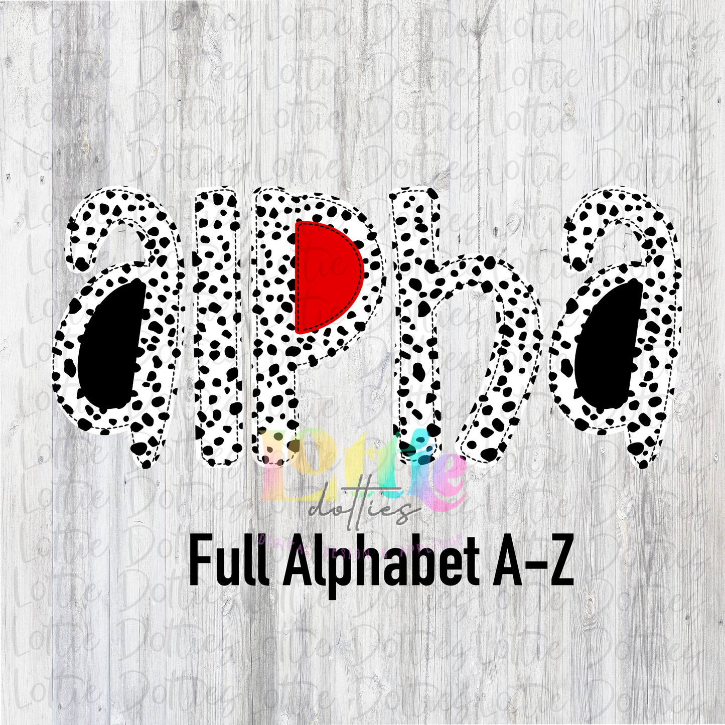 Dalmatian Alpha Pack - Alphabet Clipart - Instant Download - Alpha Pack