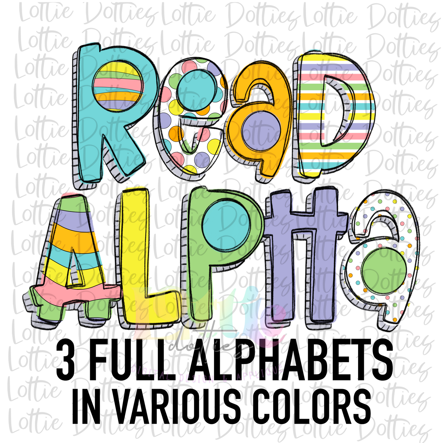 Colorful Read Across America pop Alphabet - Alpha Pack - Alphabet Clipart - Instant Download - Alpha Pack