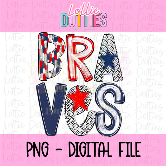 Braves PNG - Braves sublimation design - Digital Download - Red, Navy and White