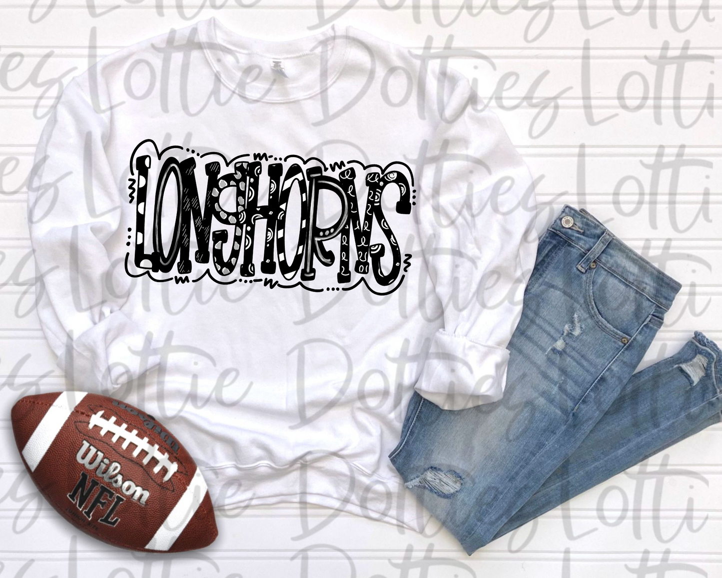 Longhorns Png - Longhorns Sublimation- Digital Download - Black and White