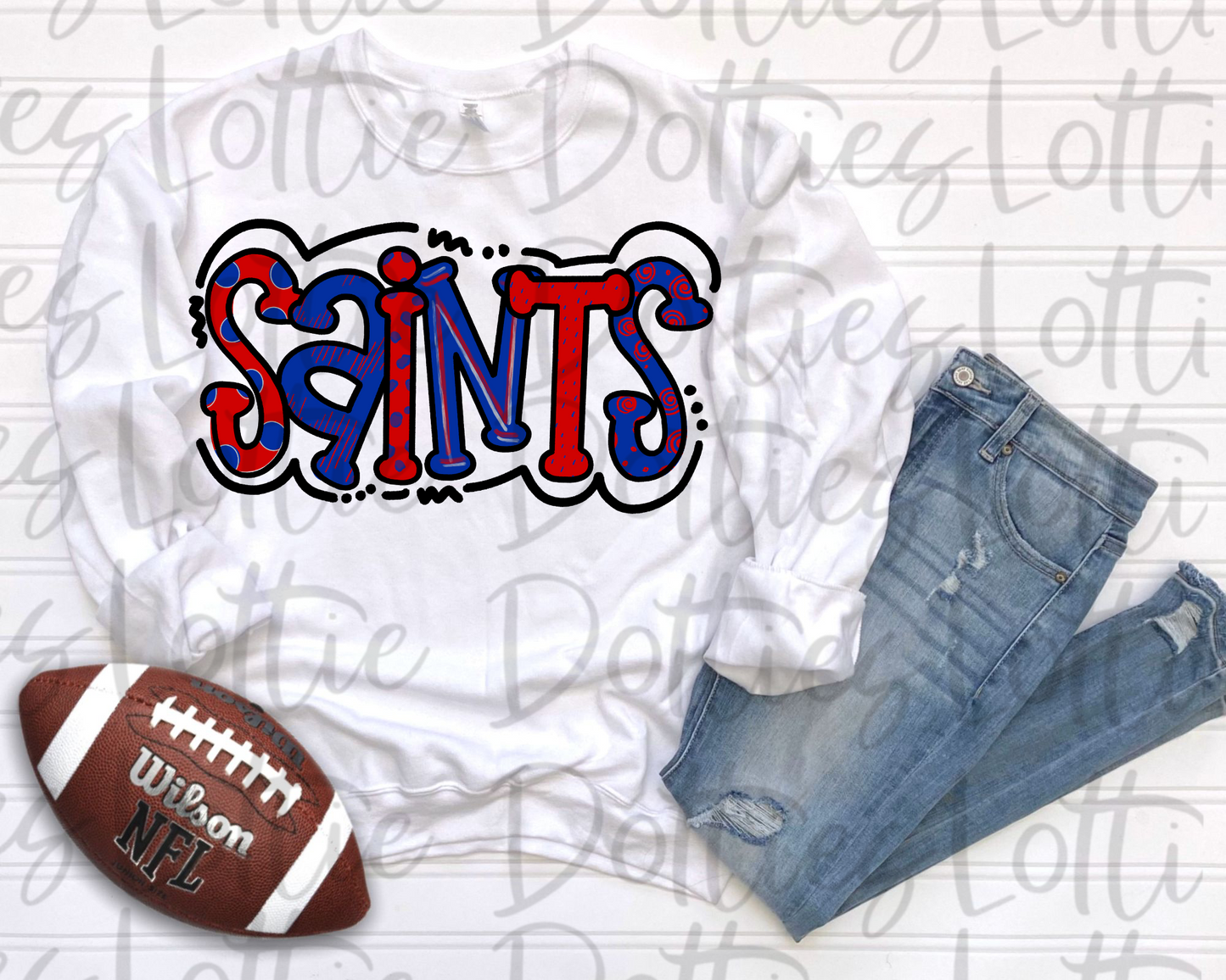 Saints PNG - Saints Sublimation Design - Digital Download - Red and Royal