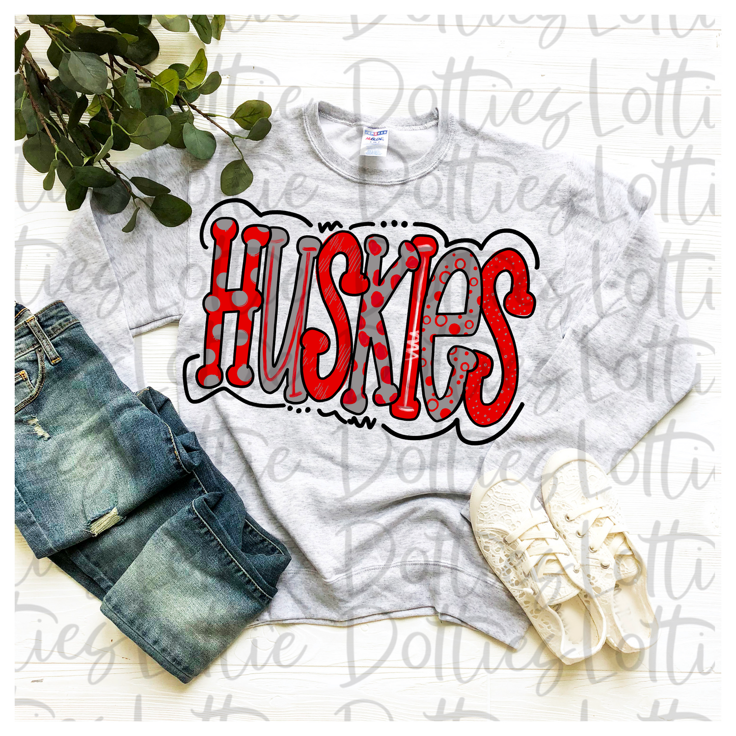 Huskies PNG - Huskies Sublimation design - Digital Download - Red and Gray