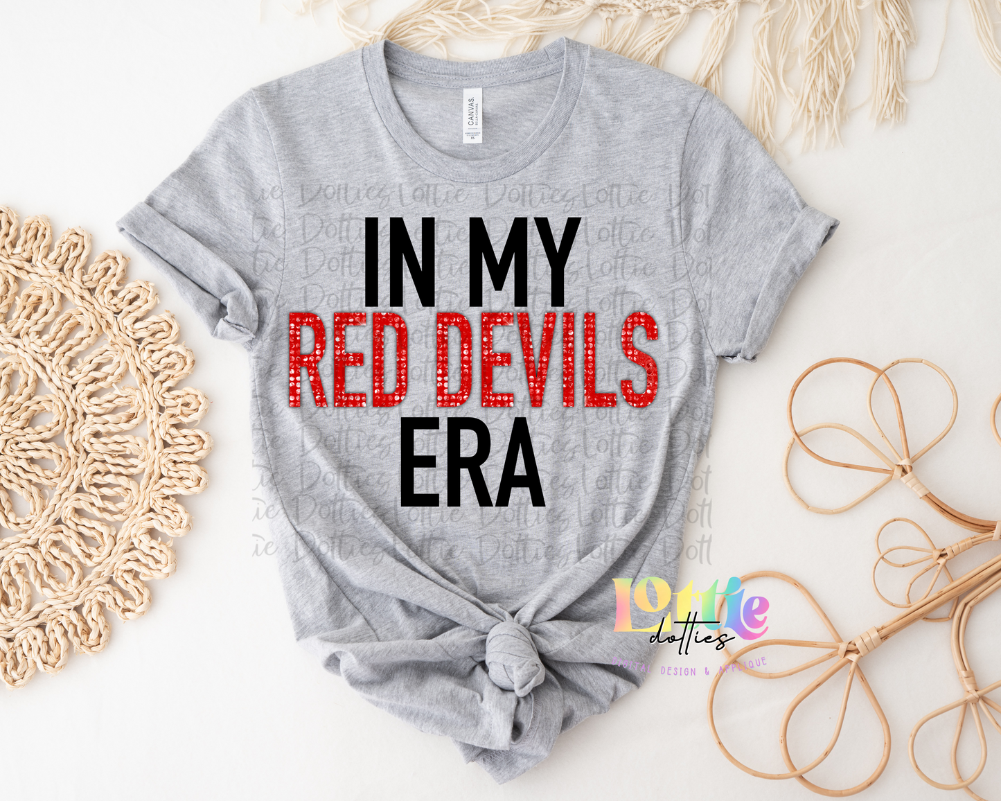 In My Red Devils Era Png - Red Devils Sublimation Design - Digital Download