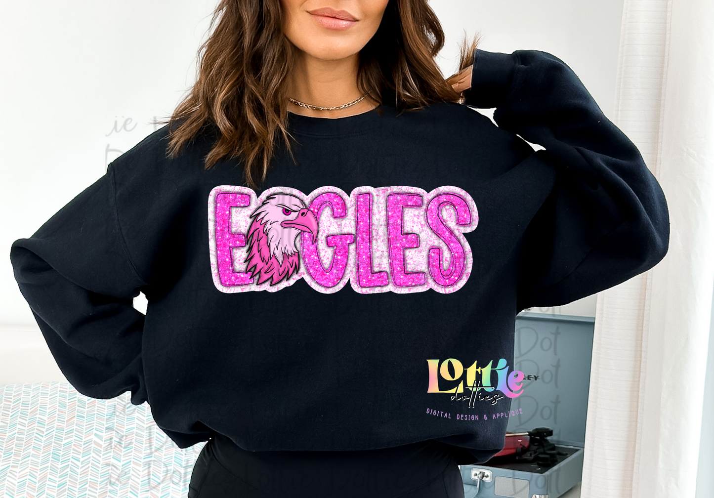 Eagles PNG - Eagles Sublimation design - Digital Download - Pink