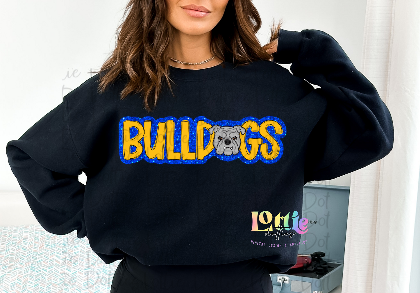 Bulldogs PNG - Bulldogs - sublimation design - Digital Download - Blue and Gold
