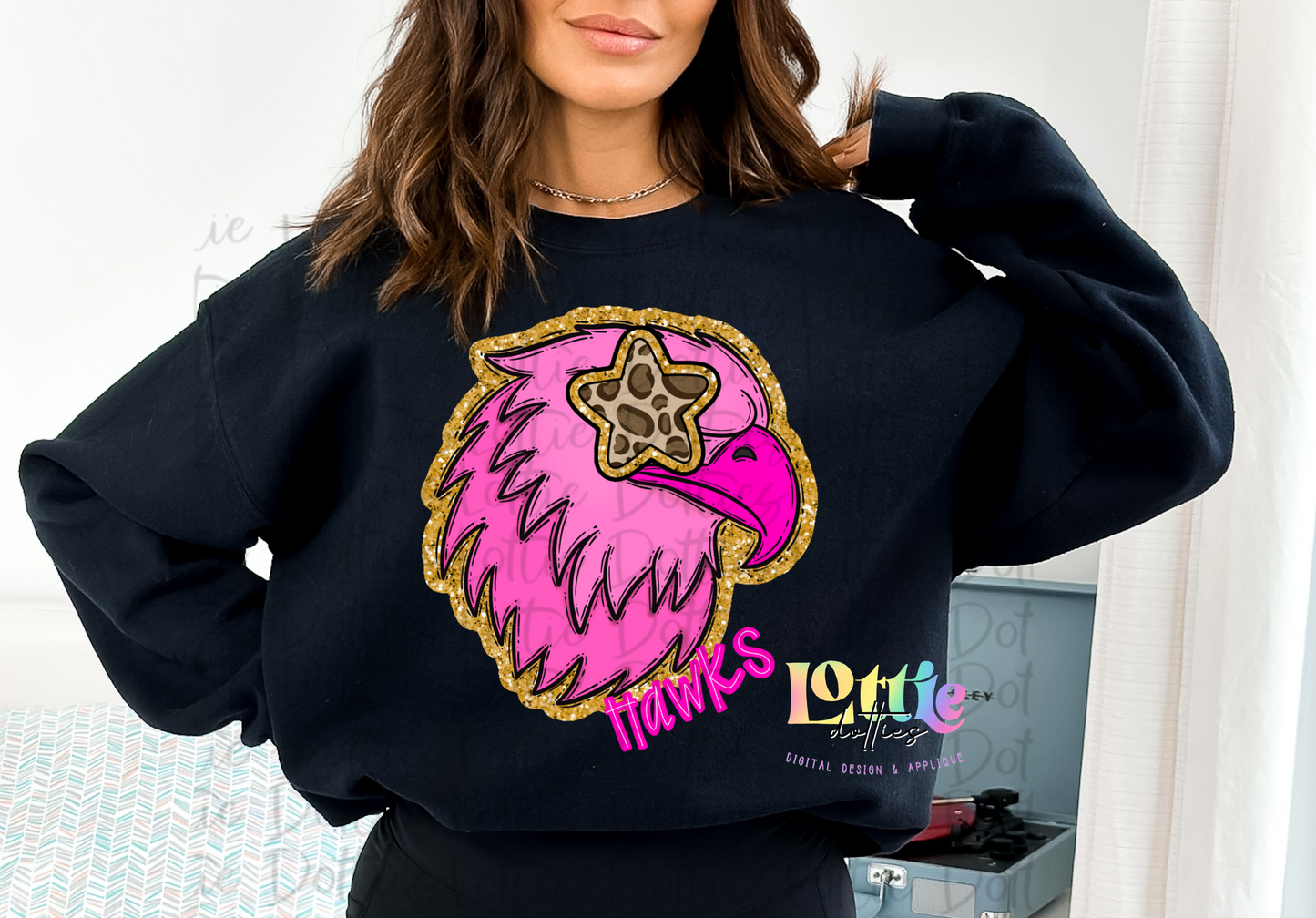 Hawks PNG - Hawks Sublimation design - Digital Download - Pink