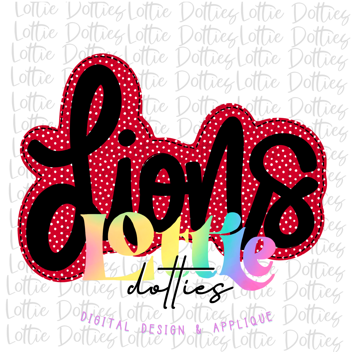 Lions PNG - Lions - sublimation design - Digital Download - Cardinals Red and Black