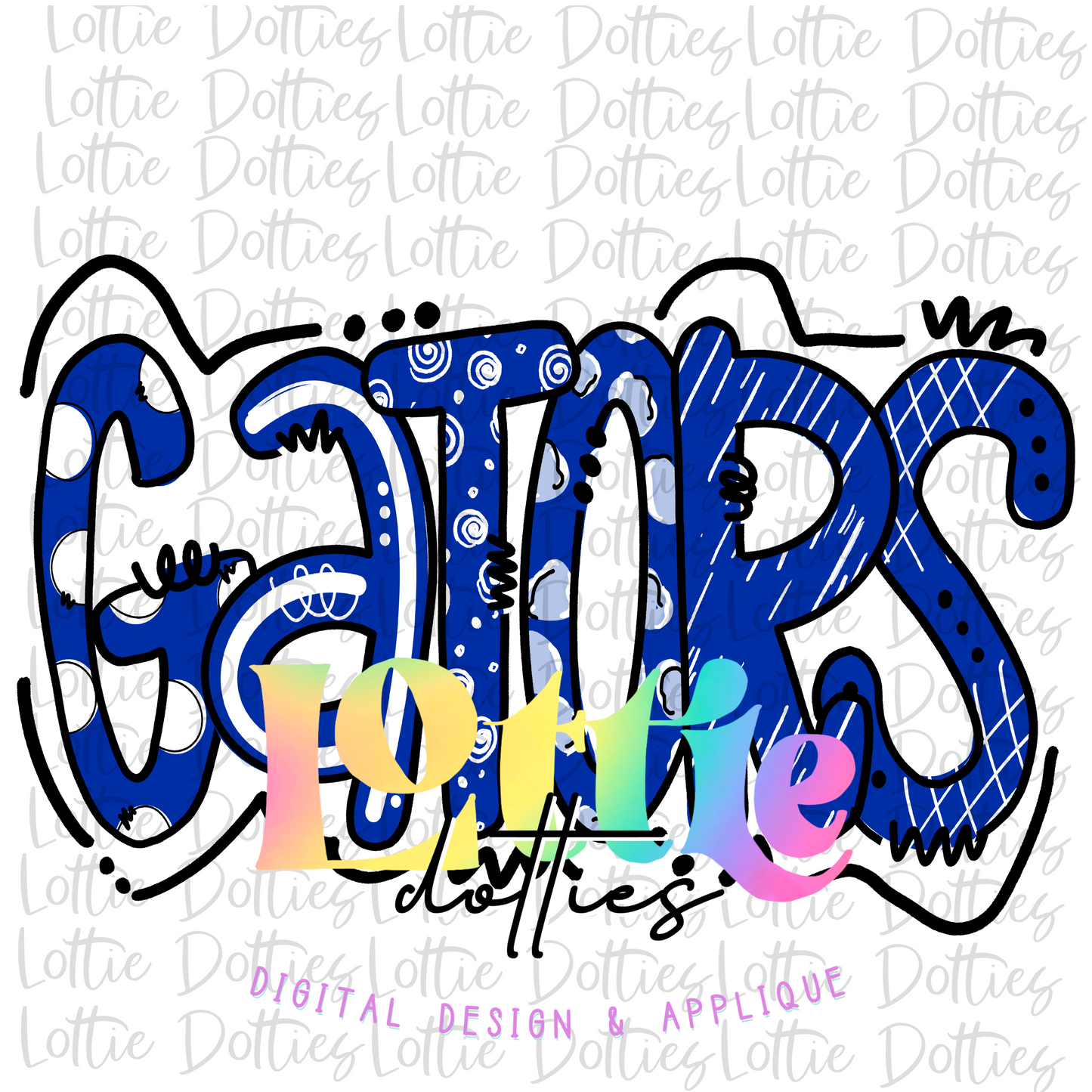 Gators PNG - Digital Download - Sublimation Design - Royal and White