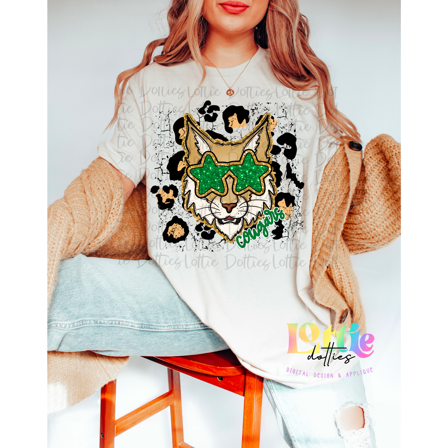 Cougars Png - Cougars Sublimation - Digital Download - Green